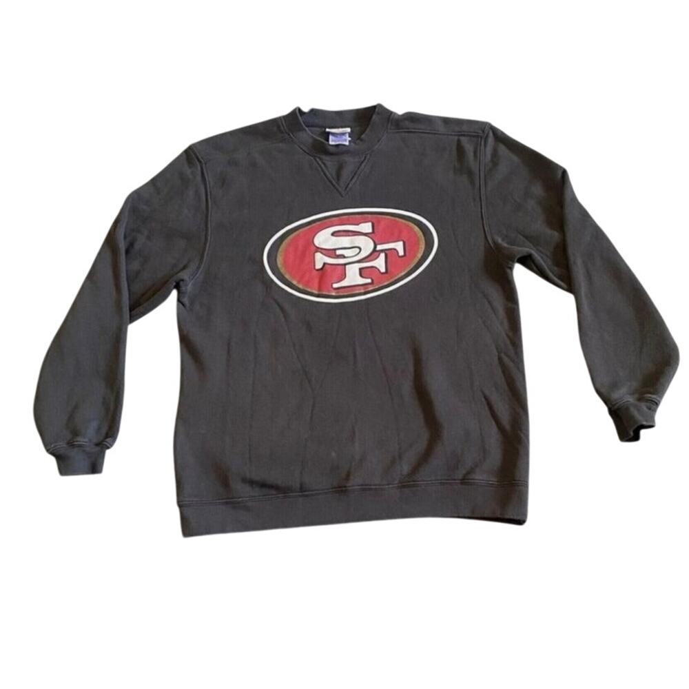 San Francisco 49ers Reebok Sweatshirt Mens‎ Medium NFL Crewneck Pullover Cotton